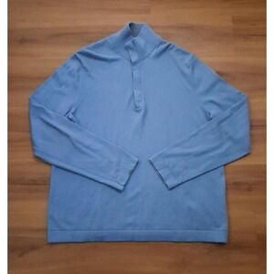 Mens‎ Banana Republic Cashmere Cotton Quarter Button Casual Sweater